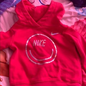 Toddler pink nike hooded.